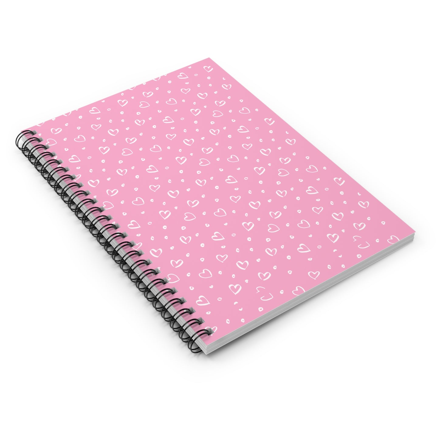 Pink Hearts Spiral Notebook